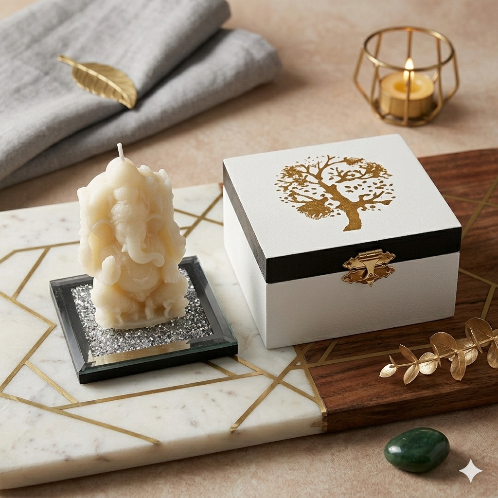 [PRE-ORDER] Lord Ganesha Blessed Candle Set - The Light of Success
